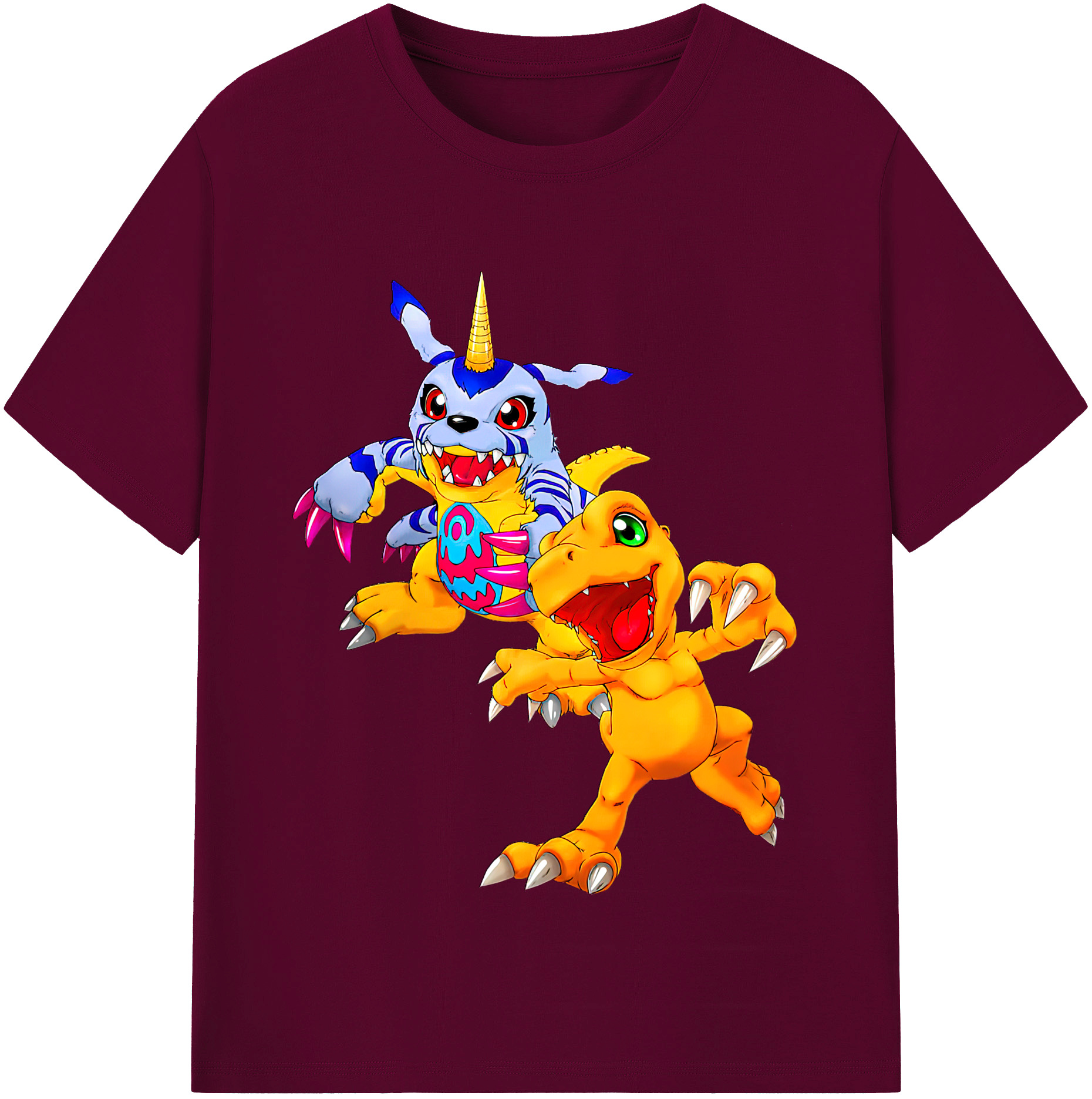 （画像用） Digimon デジタルモンスター/デジモン レディースカジュアルプリントTシャツ（綿100％）